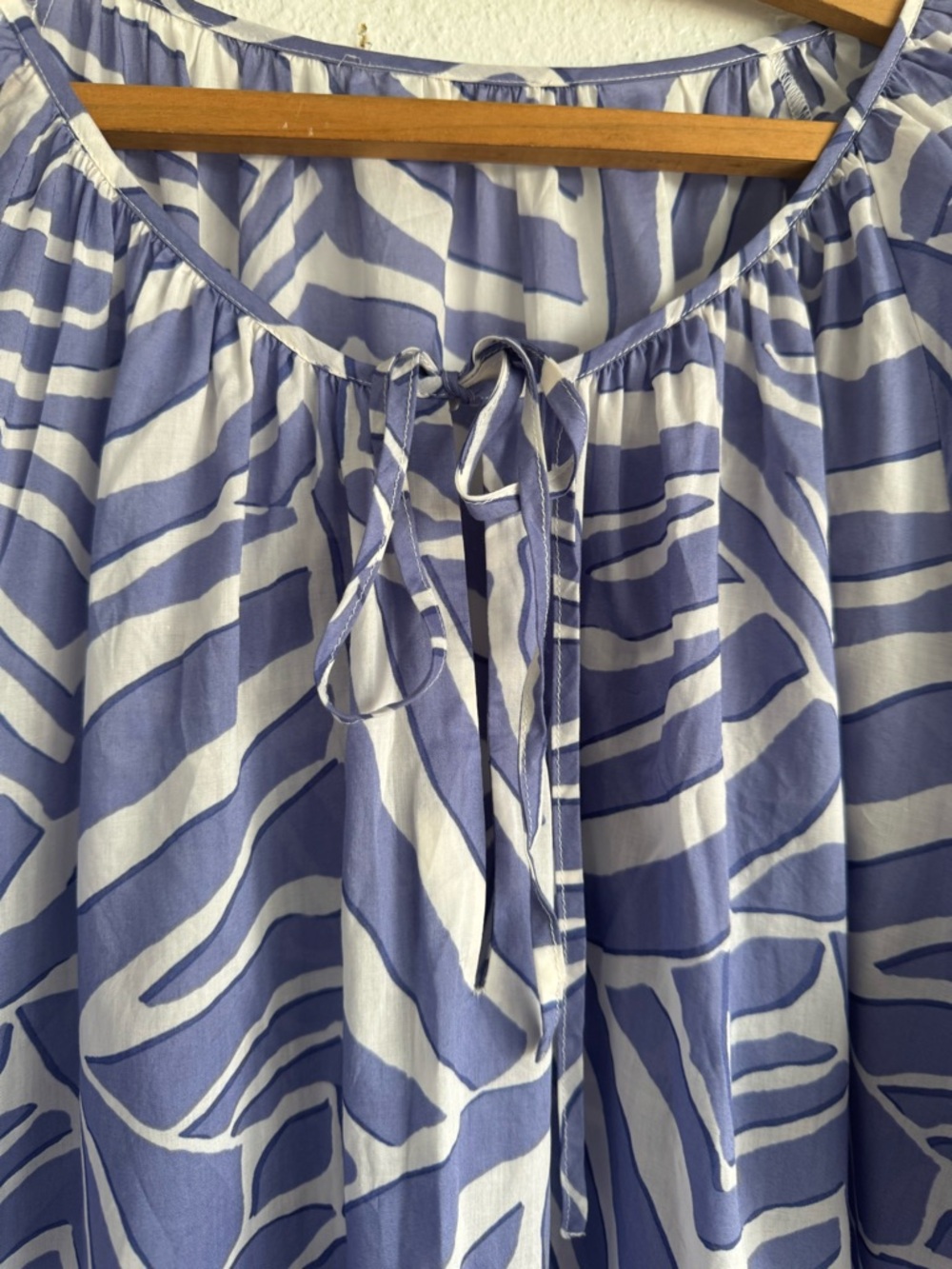 Rails Sia Dress in Isle Waves Tiered Balloon Sleeves Partially Lined Cotton XL - Picture 9 of 15
